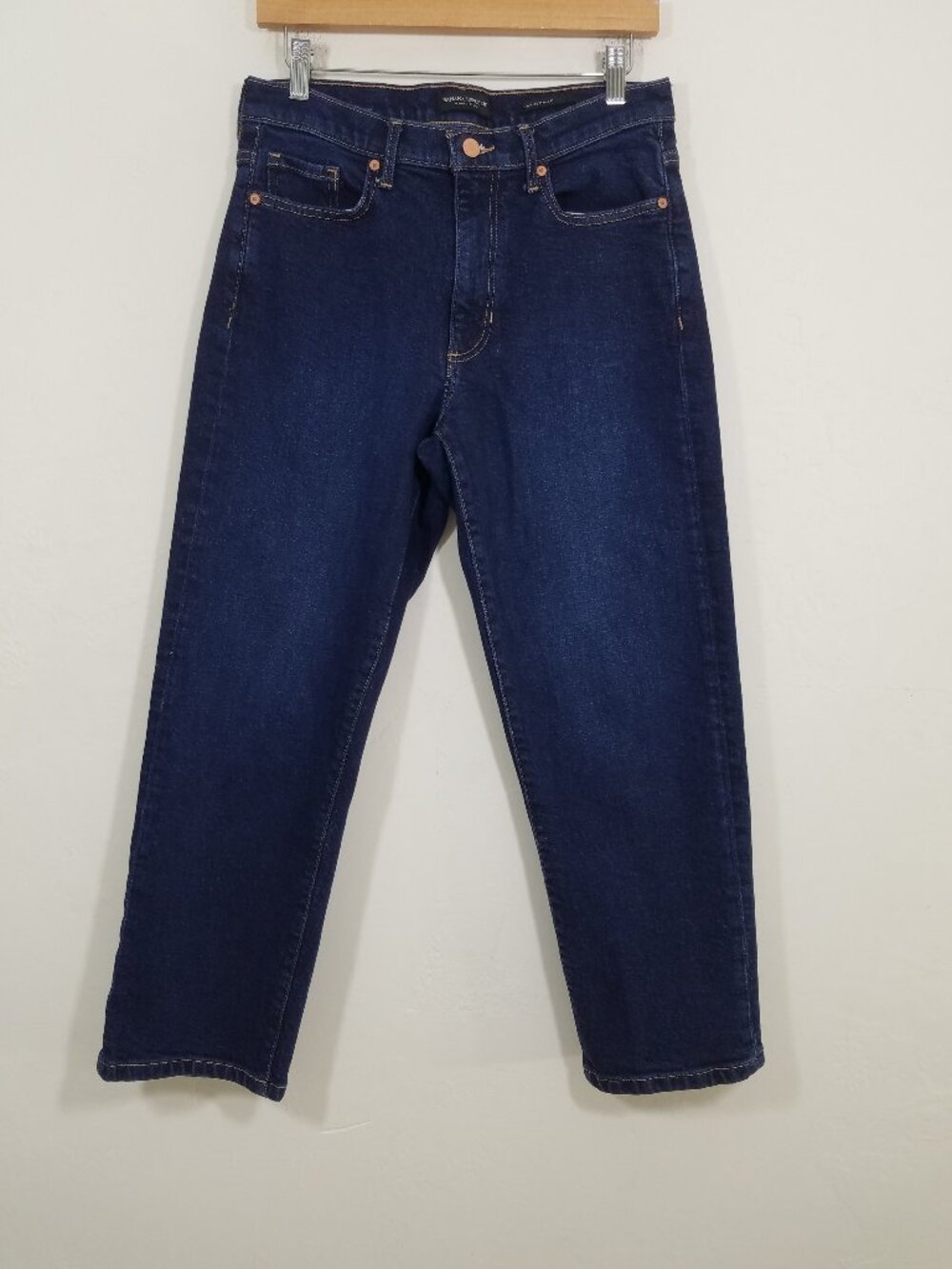 Banana Republic Premium Denim Mid-Rise Straight Jeans Blue Size 29